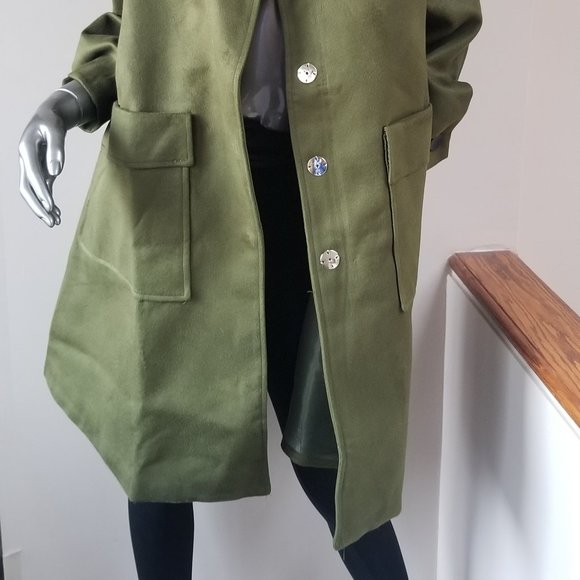 Khaki Green Coat - Picture 9 of 9
